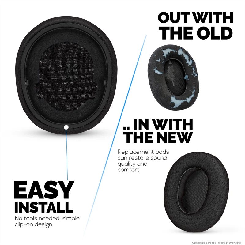 Mga Earpad na gawa sa Tela para sa Steelseries Arctis Nova Pro Wireless, Nova Pro Omni at Nova Elite Headsets, Breathable Mesh Fabric at High-Grade Memory Foam