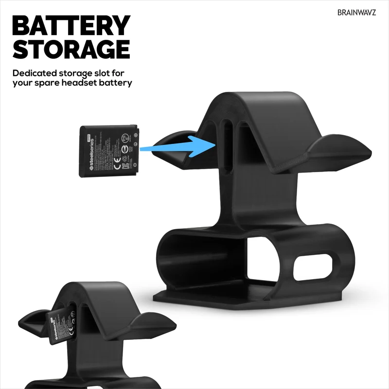 Supporto doppio per controller e base di ricarica wireless - Compatibile con SteelSeries Arctis Nova Pro Wireless, Nova Pro Omni e Nova Elite - Può contenere 2 controller e una batteria di riserva.