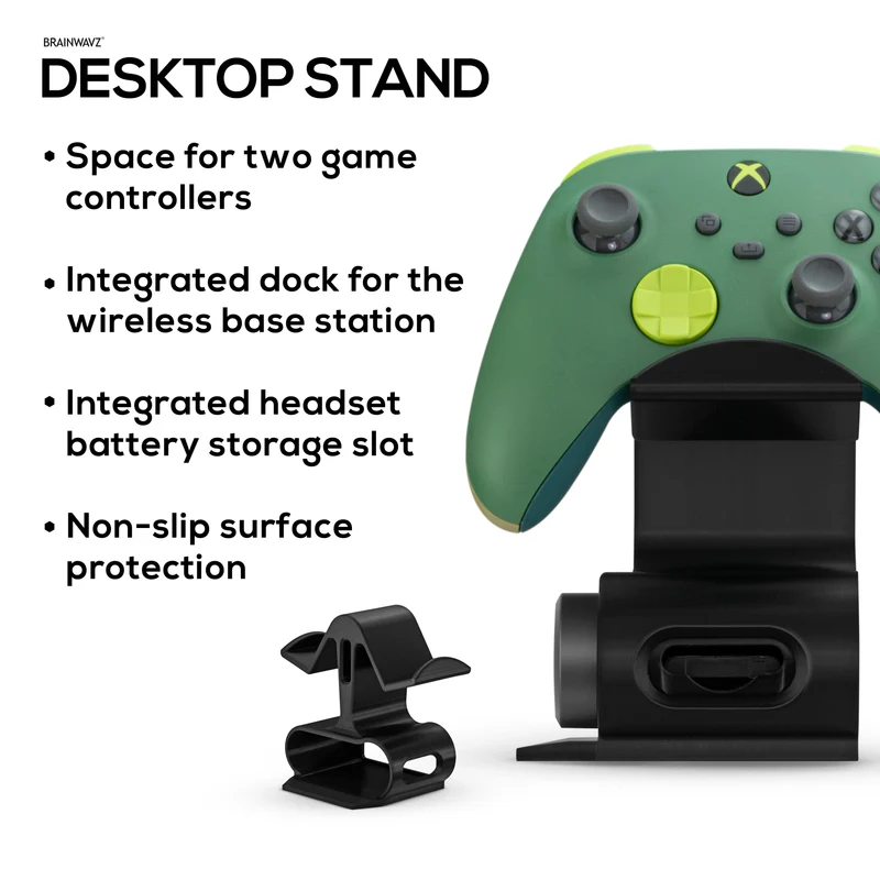Supporto doppio per controller e base di ricarica wireless - Compatibile con SteelSeries Arctis Nova Pro Wireless, Nova Pro Omni e Nova Elite - Può contenere 2 controller e una batteria di riserva.