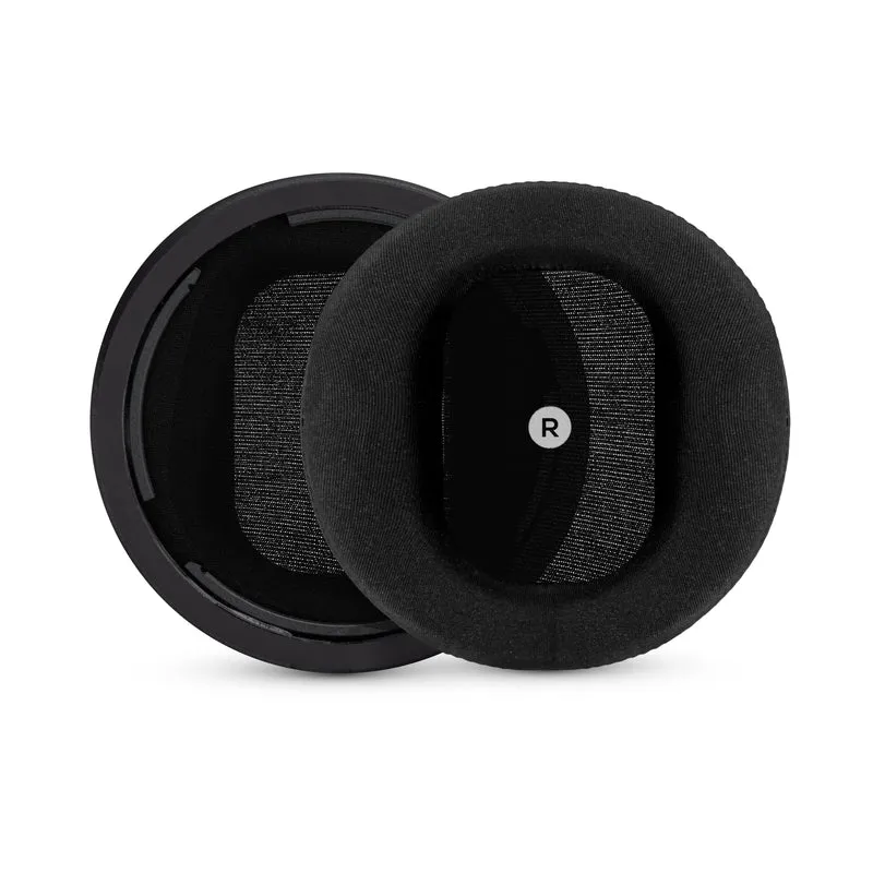 Cuscinetti auricolari angolati di ricambio ibridi per cuffie Audeze Maxwell (GEN 1), in gel morbido, tessuto traspirante setoso con inserti in pelle PU e memory foam.