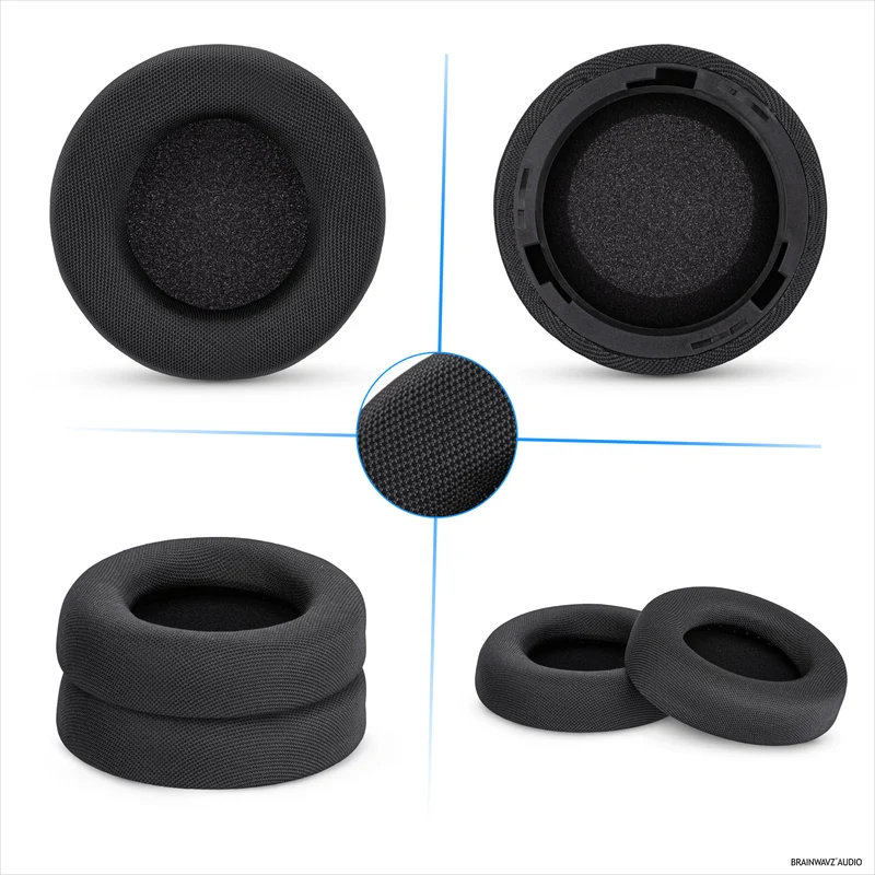 Cuscinetti auricolari in tessuto a rete per cuffie cablate Corsair Virtuoso PRO, tessuto a rete traspirante - Morbida schiuma memory.