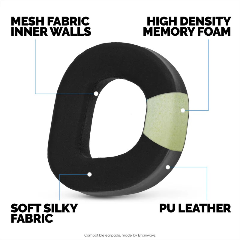 Cuscinetti auricolari ibridi per cuffie Turtle Beach Stealth 700 Gen 3 - Schiuma a memoria di forma con tessuti traspiranti e pelle PU