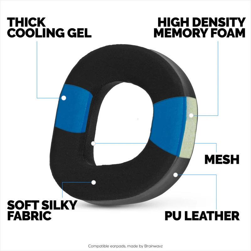 Mga Hybrid Replacement Earpad para sa Turtle Beach Stealth 700 Gen 3 Headset, Malambot na Gel, Nakahingang Tela na may PU Leather at Memory Foam