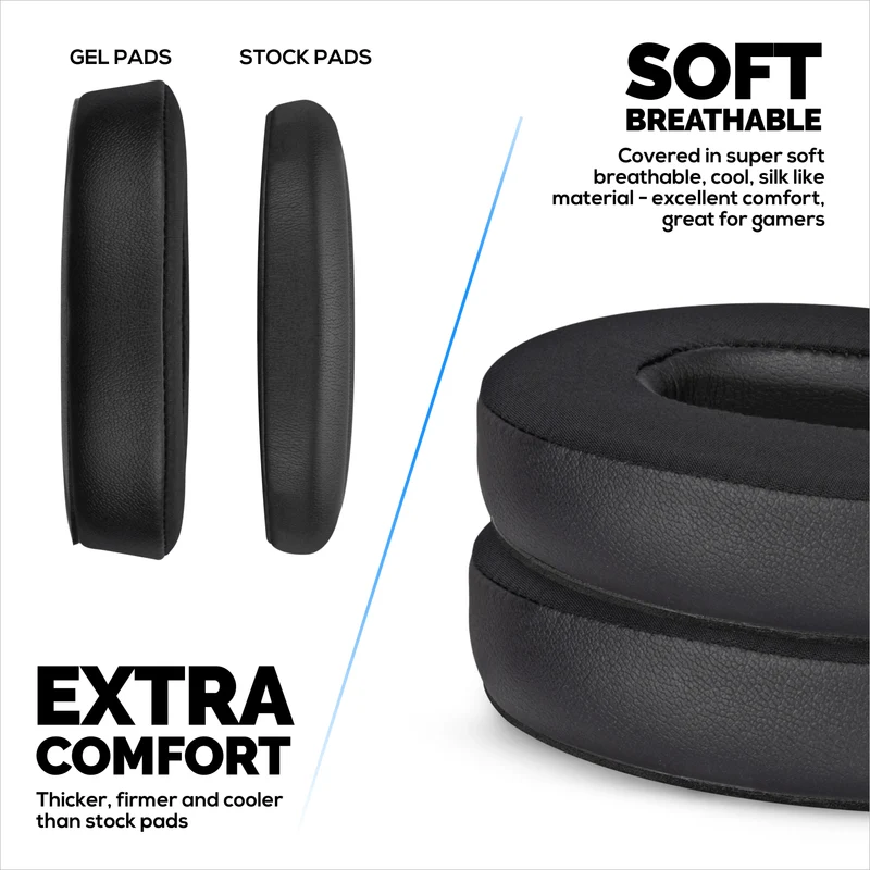 Cuscinetti auricolari di ricambio ibridi per cuffie wireless Bose QuietComfort 45 (QC45), in gel morbido, tessuto traspirante con pelle PU e memory foam, per un comfort extra.