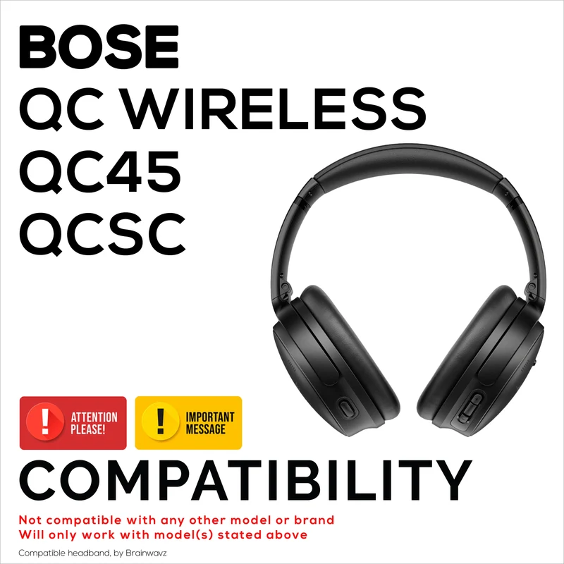 Pamalit na PU Leather Headband para sa Bose QuietComfort QC45, QCSC, QC Wireless Headphones - Headset Top Cushion Pad - Ibalik ang Kaginhawahan at Pagkakasya
