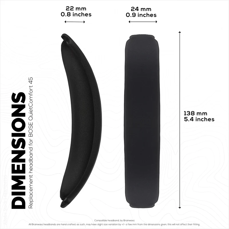 Pamalit na PU Leather Headband para sa Bose QuietComfort QC45, QCSC, QC Wireless Headphones - Headset Top Cushion Pad - Ibalik ang Kaginhawahan at Pagkakasya
