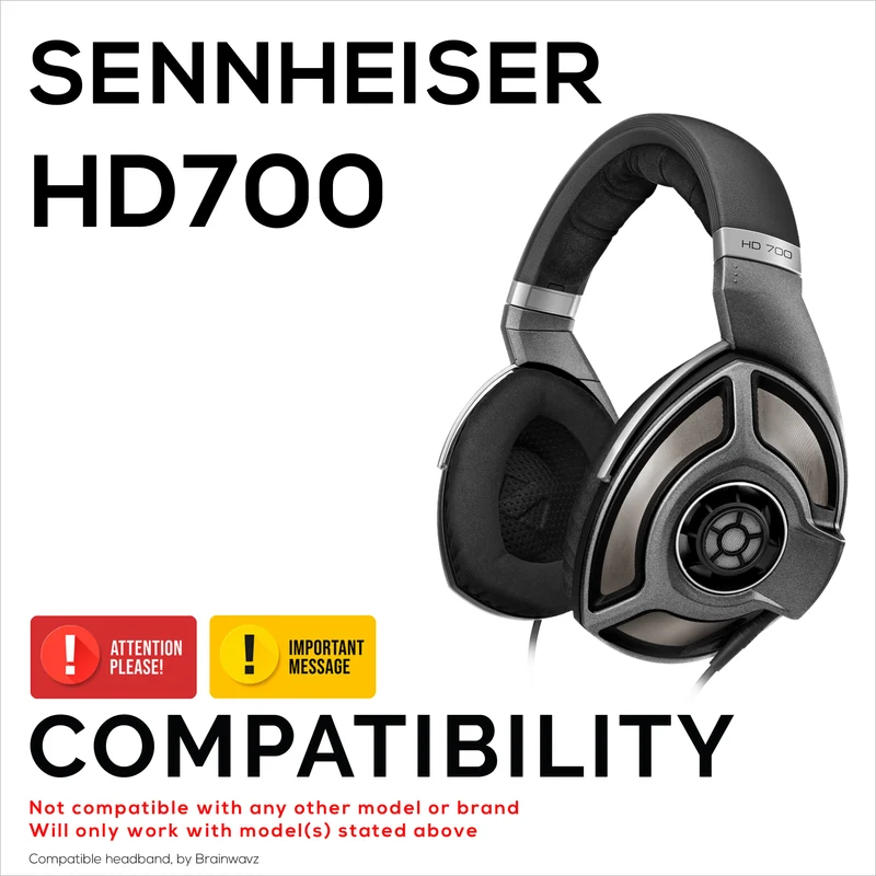 Archetto di ricambio in morbida pelle per cuffie SENNHEISER HD700 - Cuscinetto superiore per cuffie - Installazione facile a scorrimento, ripristina comfort e vestibilità