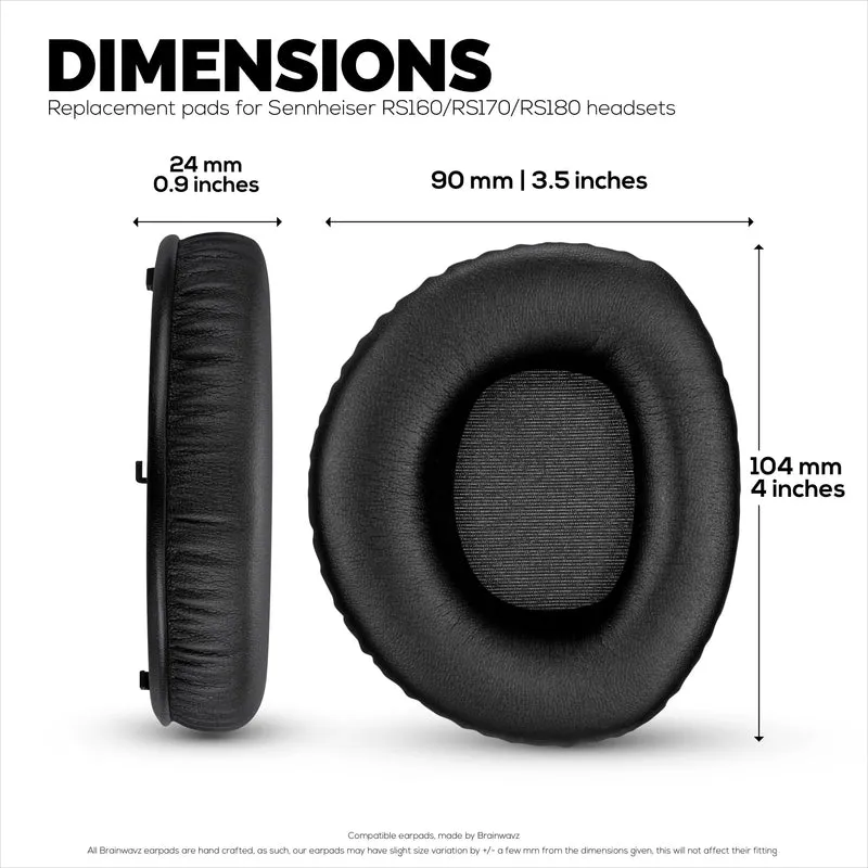 Cuscinetti di ricambio per cuffie Sennheiser RS160, RS170, RS180, HDR160, HDR170 e HDR180