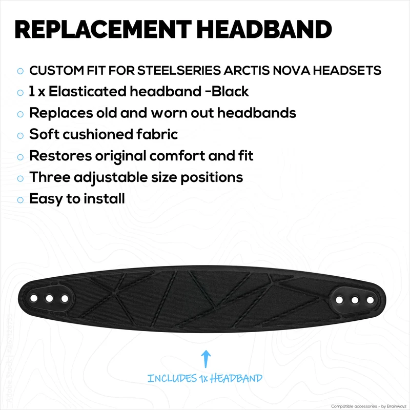 Pamalit na Headband para sa SteelSeries Arctis Nova 7P at 7X at Higit Pa – Cotton-Rich Elastic Suspension Band na may 3 Setting ng Sukat