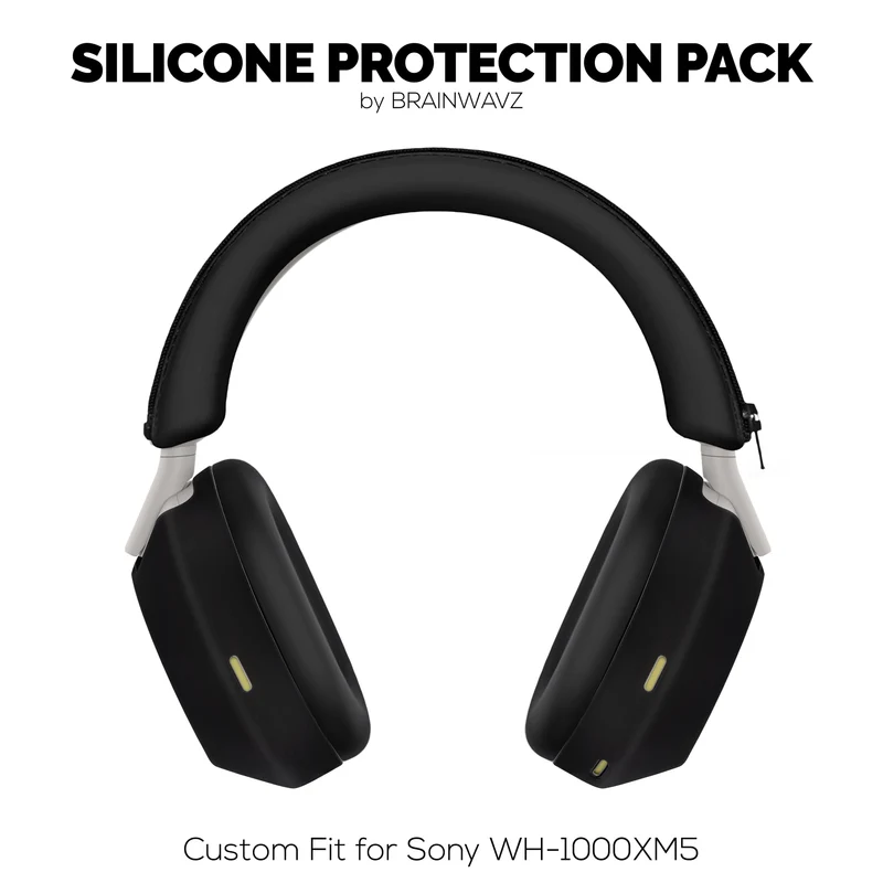 Set ng Silicone Protective Cover para sa Sony WH-1000XM5 - Mga Pantakip sa Headband, Ear Cup at Earpad – Hindi tinatablan ng pawis, alikabok, hindi madulas at madaling i-install