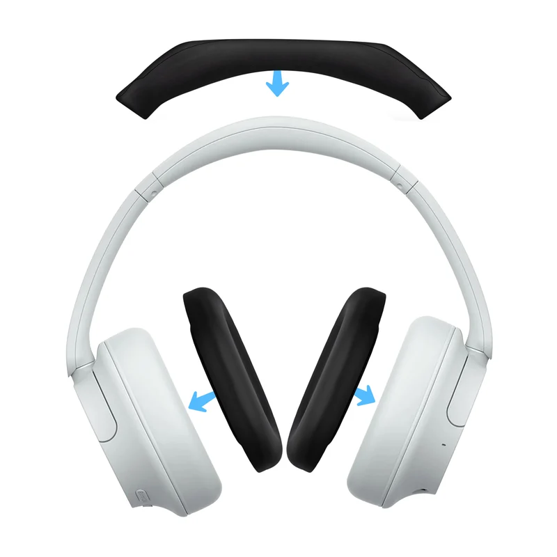 Set ng Silicone Protective Cover para sa Sony WH-CH720N - Mga Takip sa Headband at Earpad – Hindi tinatablan ng pawis, alikabok, hindi madulas at madaling i-install