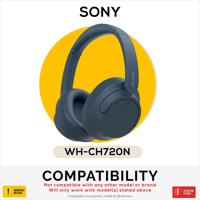 Set ng Silicone Protective Cover para sa Sony WH-CH720N - Mga Takip sa Headband at Earpad – Hindi tinatablan ng pawis, alikabok, hindi madulas at madaling i-install