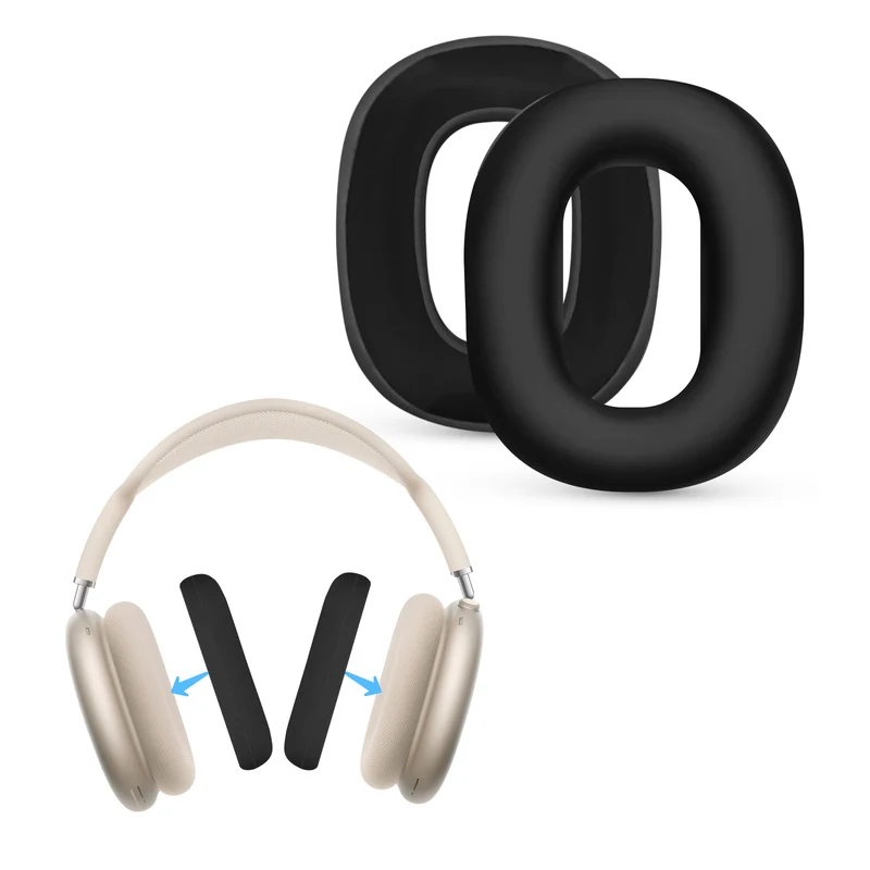Mga Pantakip sa Earpad na may Silicone na Proteksyon para sa Apple Airpods Max Headphones – Hindi tinatablan ng tubig, hindi tinatablan ng pawis, hindi tinatablan ng alikabok, hindi madulas at madaling i-install