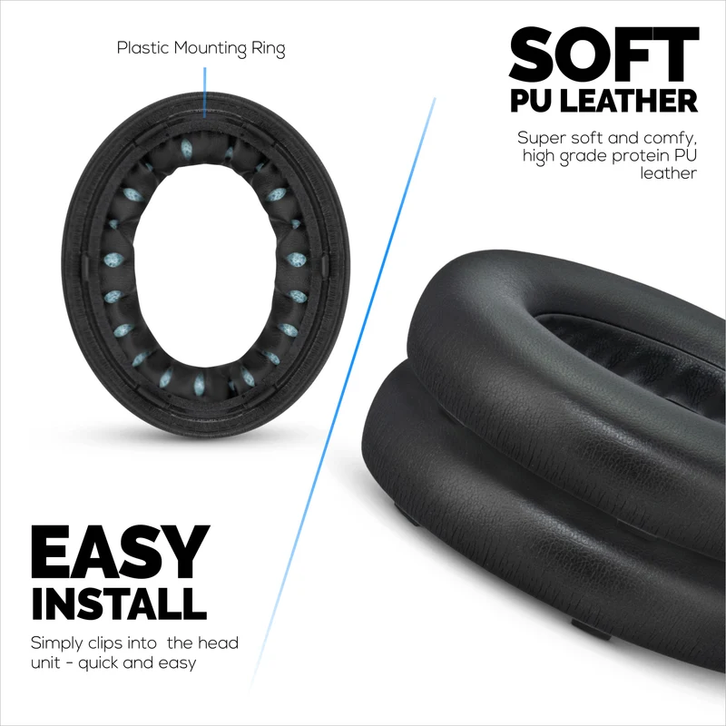 Mga Pamalit na Earpad para sa BOSE QC Ultra Gen 1 at Gen 2 Wireless Headsets. Mataas na Grado na Protein PU Leather na may Malambot na Foam para sa Dagdag na Komportable at Tiyaga