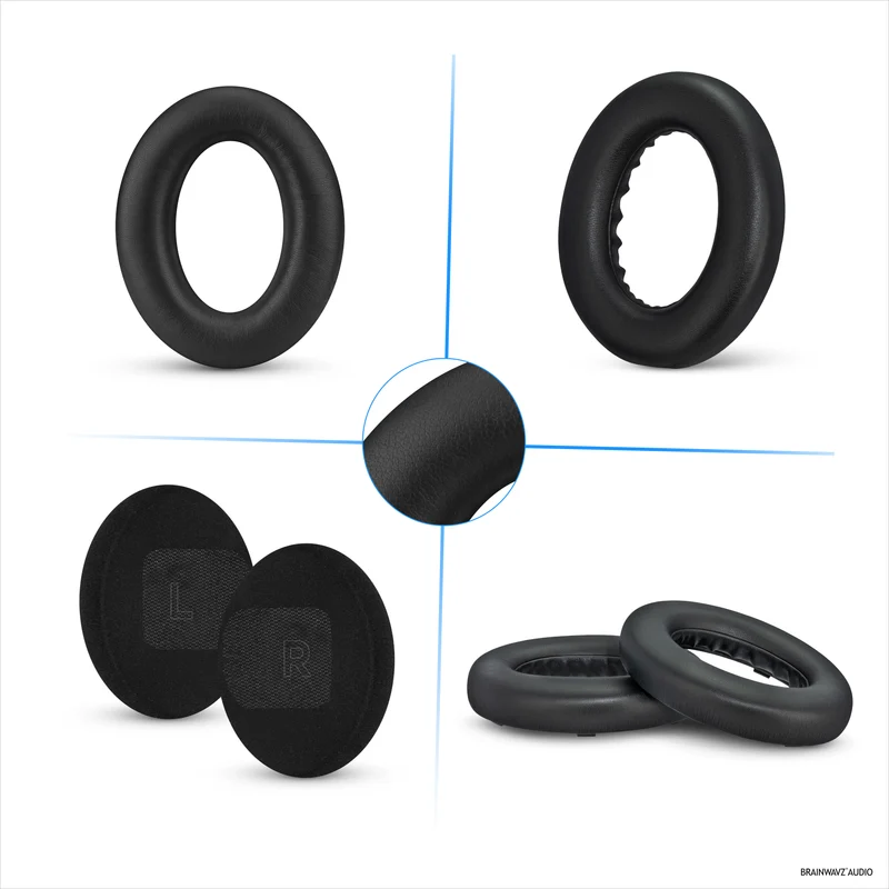 Mga Pamalit na Earpad para sa BOSE QC Ultra Gen 1 at Gen 2 Wireless Headsets. Mataas na Grado na Protein PU Leather na may Malambot na Foam para sa Dagdag na Komportable at Tiyaga