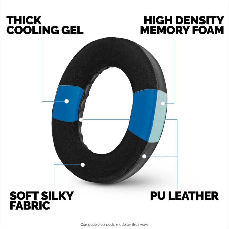 Mga Hybrid Earpad para sa BOSE QC Ultra Gen 1 at Gen 2 Wireless Headsets. Mga Cooling Gel Gaming Cushions na may Super Soft Fabric at Makapal na Memory Foam