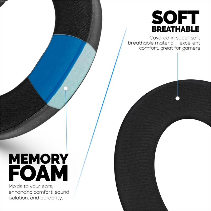 Mga Hybrid Earpad para sa BOSE QC Ultra Gen 1 at Gen 2 Wireless Headsets. Mga Cooling Gel Gaming Cushions na may Super Soft Fabric at Makapal na Memory Foam