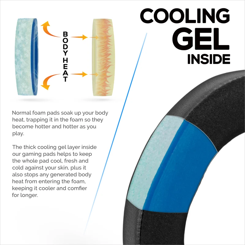 Mga Hybrid Earpad para sa BOSE QC Ultra Gen 1 at Gen 2 Wireless Headsets. Mga Cooling Gel Gaming Cushions na may Super Soft Fabric at Makapal na Memory Foam