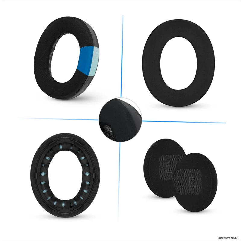 Mga Hybrid Earpad para sa BOSE QC Ultra Gen 1 at Gen 2 Wireless Headsets. Mga Cooling Gel Gaming Cushions na may Super Soft Fabric at Makapal na Memory Foam