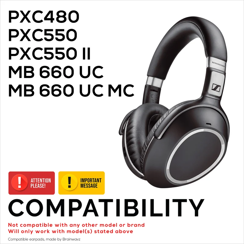 Mga Hybrid Earpad para sa Sennheiser PXC480, PXC550, PXC 550-II, MB660 UC at MB 660 MC Headphones. Mga Cooling Gel Gaming Cushions na Makapal na Memory Foam