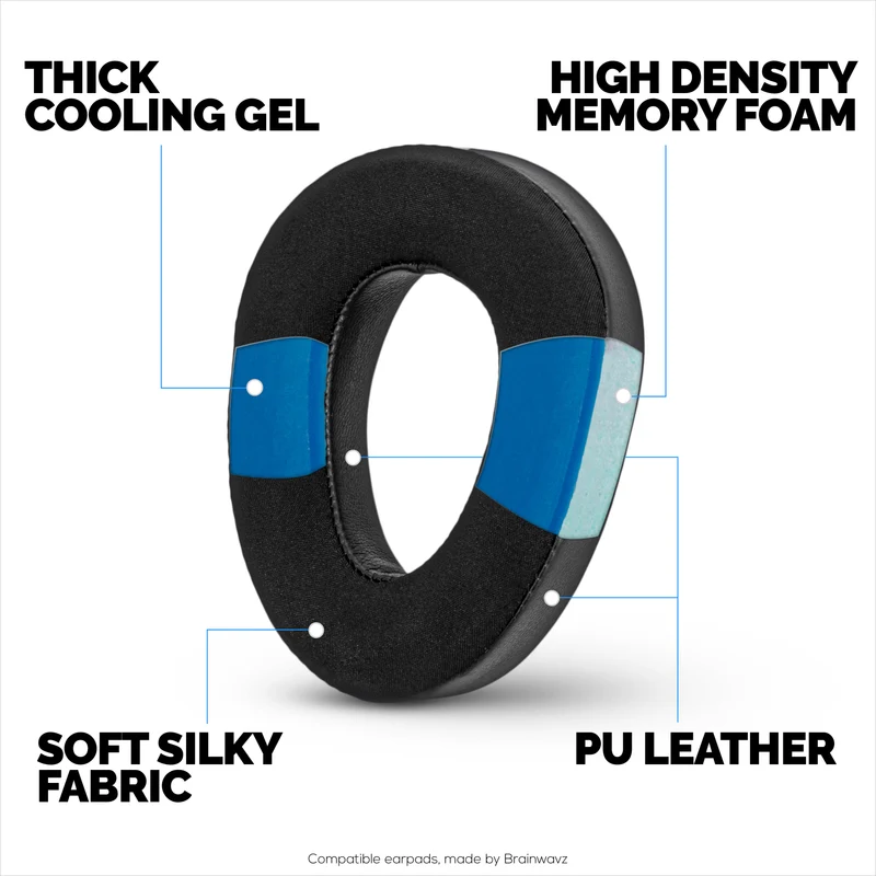 Mga Hybrid Earpad para sa Sennheiser PXC480, PXC550, PXC 550-II, MB660 UC at MB 660 MC Headphones. Mga Cooling Gel Gaming Cushions na Makapal na Memory Foam