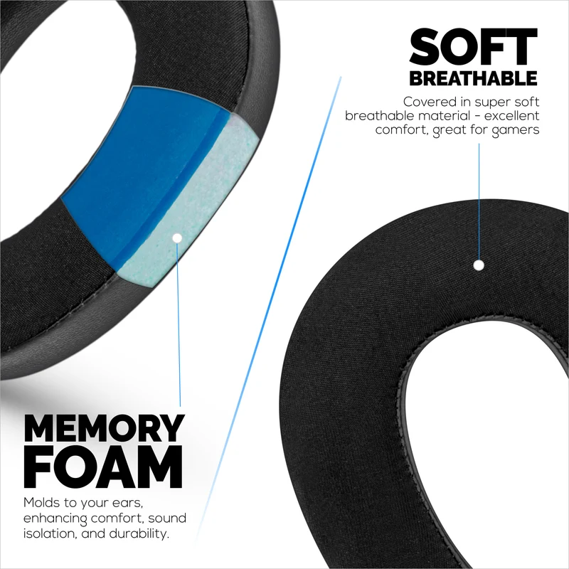 Mga Hybrid Earpad para sa Sennheiser PXC480, PXC550, PXC 550-II, MB660 UC at MB 660 MC Headphones. Mga Cooling Gel Gaming Cushions na Makapal na Memory Foam