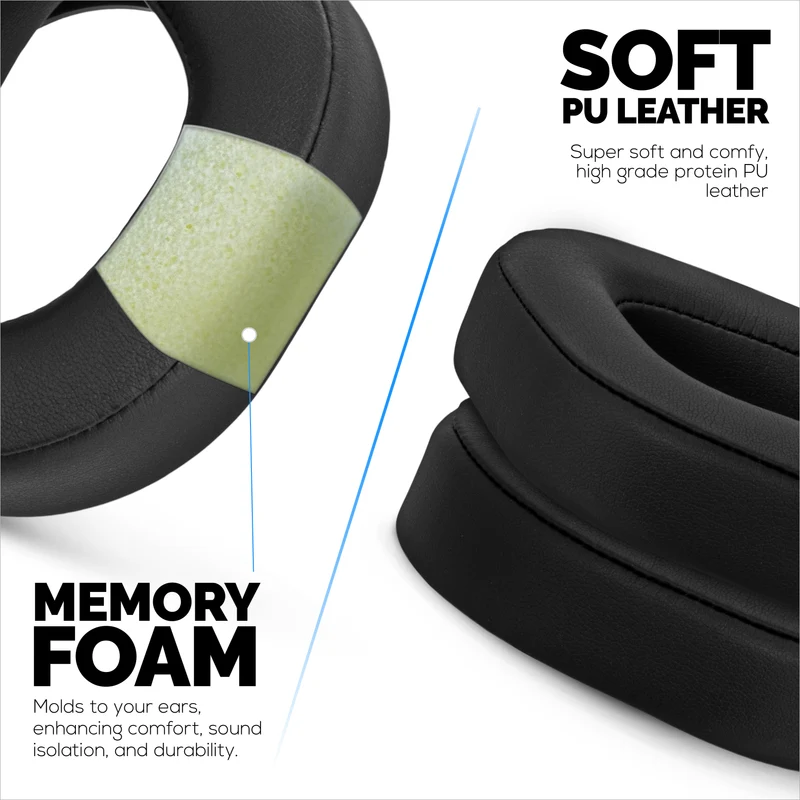 Cuscinetti auricolari di ricambio per cuffie wireless TurtleBeach Stealth 700 Gen 2 e Stealth 700 Gen 2 MAX. Morbida pelle PU con memory foam di alta qualità.