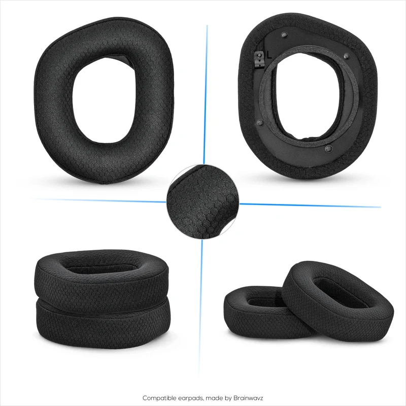 Cuscinetti auricolari in tessuto a rete per cuffie wireless TurtleBeach Stealth 700 Gen 2 e Stealth 700 Gen 2 MAX, tessuto a rete traspirante e memory foam di alta qualità