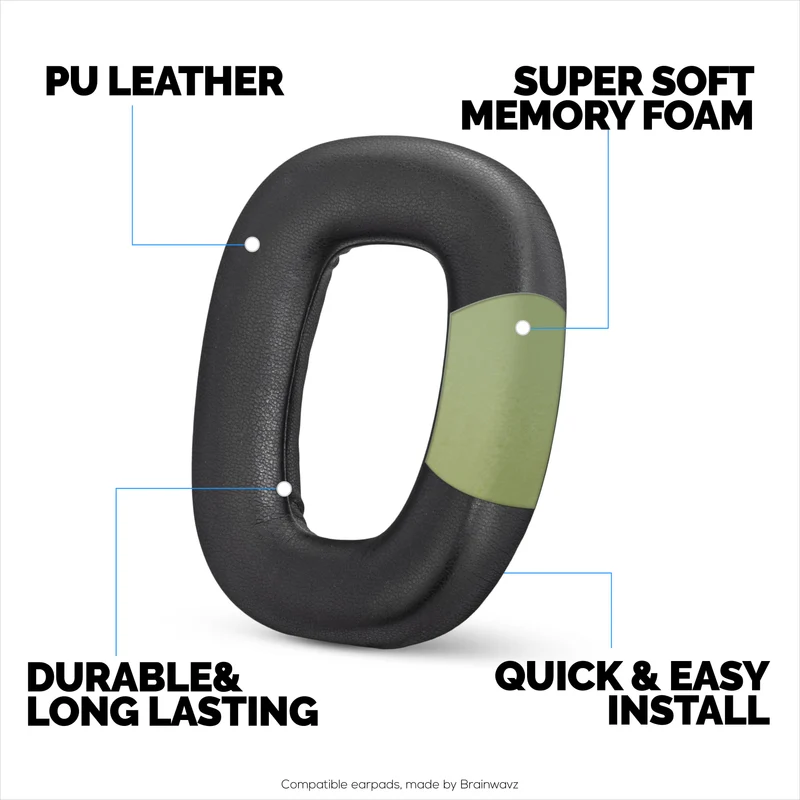 Mga Pamalit na Earpad para sa Logitech Astro A30 Headsets. Malambot na PU Leather na may High Grade Memory Foam para sa Dagdag na Komportable at Tiyaga