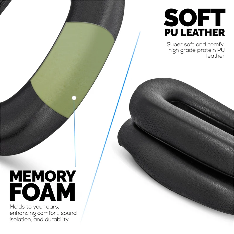Mga Pamalit na Earpad para sa Logitech Astro A30 Headsets. Malambot na PU Leather na may High Grade Memory Foam para sa Dagdag na Komportable at Tiyaga