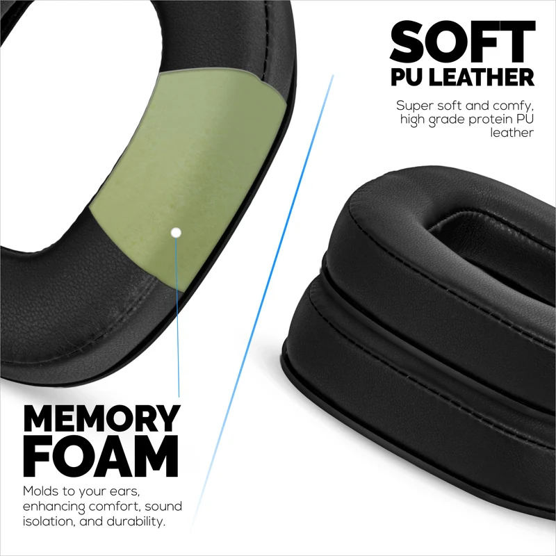 Cuscinetti auricolari di ricambio per cuffie Logitech Astro A50 GEN4, A50 GEN5 e A50X. Morbida pelle PU con memory foam di alta qualità.
