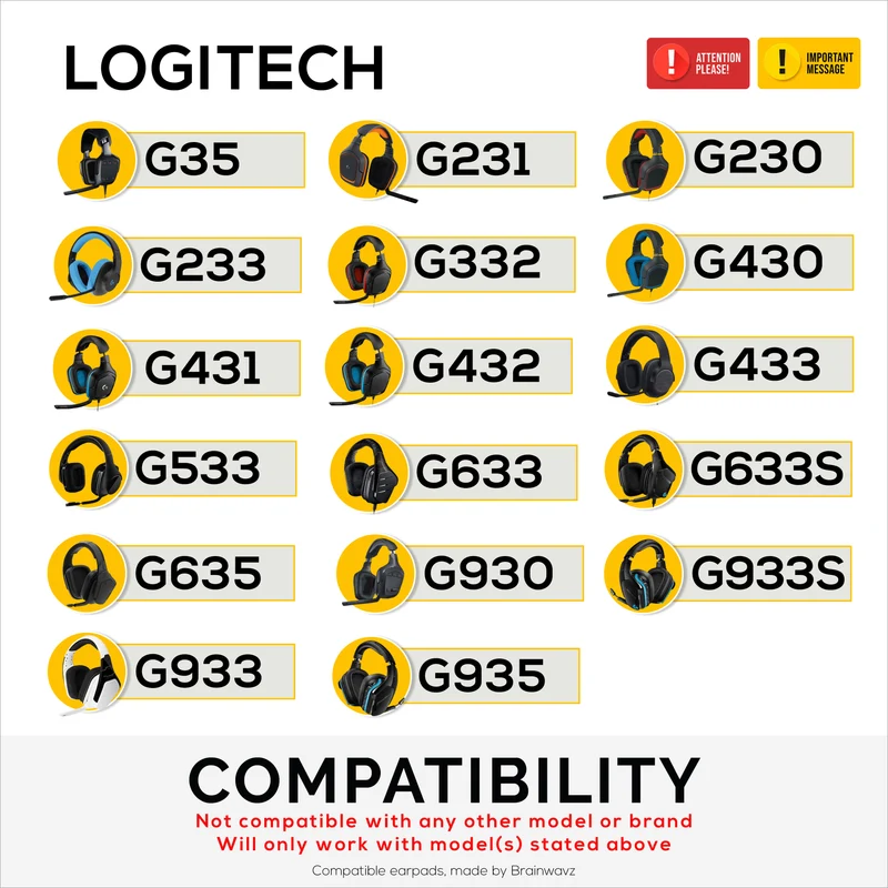 Cuscinetti auricolari ibridi per cuffie Logitech G933 G35 G930 G933S G935 G633 G633S G635 G533 G430 G431 G432 G433 e altro. Cuscinetti da gioco con gel rinfrescante
