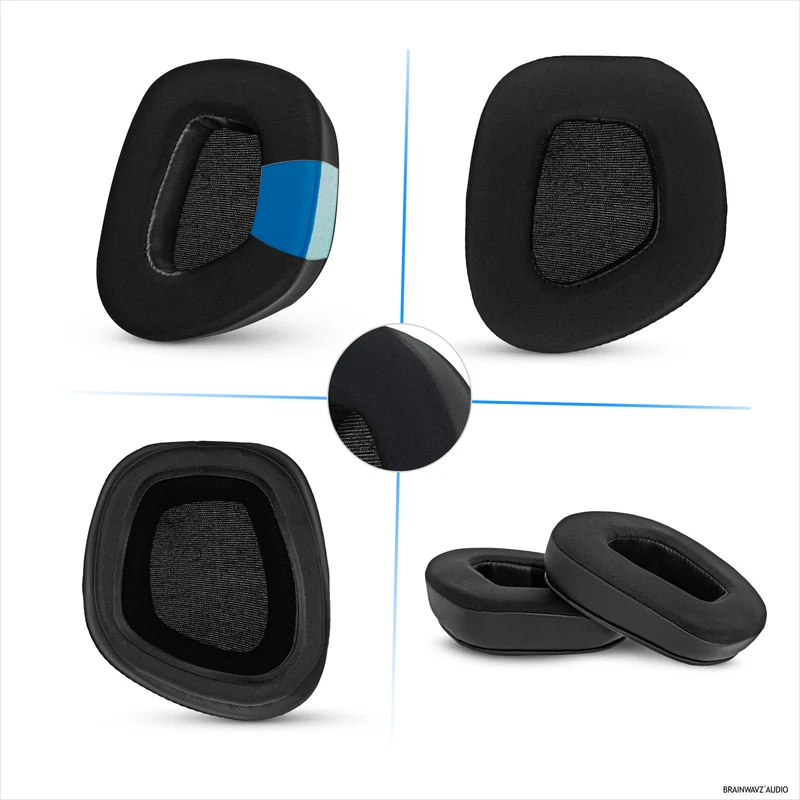Cuscinetti auricolari ibridi per cuffie Corsair Void RGB Elite Wireless, RGB Elite USB, Elite Surround, gel di raffreddamento, tessuto super morbido e memory foam più spesso