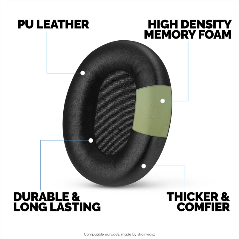 Cuscinetti auricolari di ricambio per cuffie Skullcandy Crusher ANC 2. Morbida pelle PU con memory foam di alta qualità per maggiore comfort e durata.
