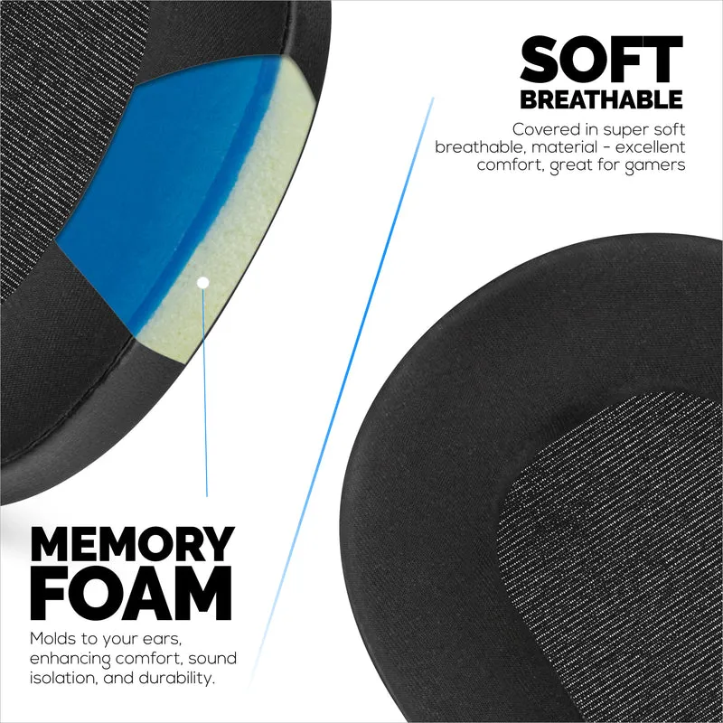 Cuscinetti auricolari ibridi per cuffie Sony WH-1000XM6 - Cuscinetti da gioco in gel rinfrescante con tessuto super morbido e memory foam spesso