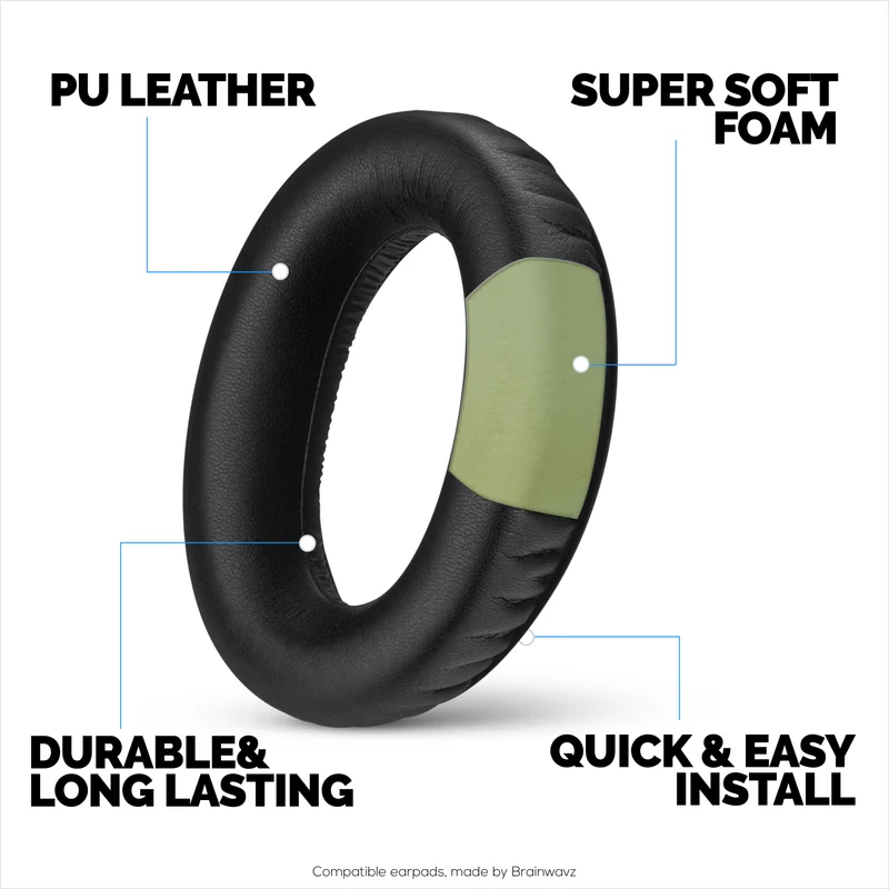 Mga Pamalit na Earpad para sa Sennheiser HD600, HD650, HD660S, HD525, HD535, HD545, at Massdrop HD58X, HD6XX Headphones - Malambot na PU Protein Leather Cushions na may Malambot na Foam