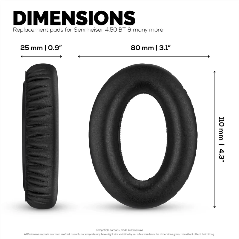 Mga Pamalit na Earpad para sa Sennheiser HD600, HD650, HD660S, HD525, HD535, HD545, at Massdrop HD58X, HD6XX Headphones - Malambot na PU Protein Leather Cushions na may Malambot na Foam