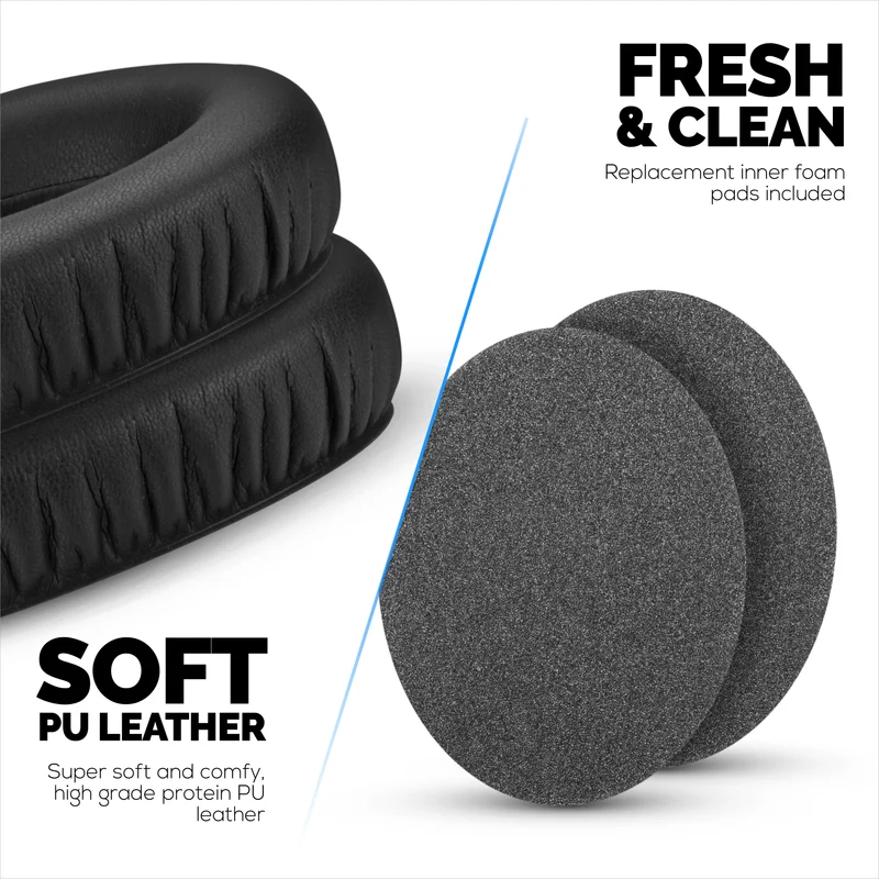 Mga Pamalit na Earpad para sa Sennheiser HD600, HD650, HD660S, HD525, HD535, HD545, at Massdrop HD58X, HD6XX Headphones - Malambot na PU Protein Leather Cushions na may Malambot na Foam