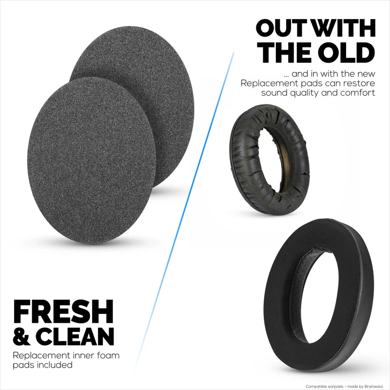 Mga Hybrid Earpad para sa Sennheiser HD600, HD650, HD660S, HD525, HD535, HD545, at Massdrop HD58X, HD6XX Headphones - Mga Cooling Gel Gaming Cushions na may Super Soft Fabric at Makapal na Foam