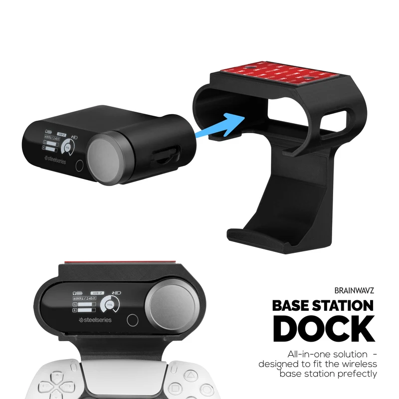 Supporto da scrivania e gancio per controller di gioco per SteelSeries Arctis Nova Pro Wireless, Nova Pro Omni e Nova Elite Base Station.