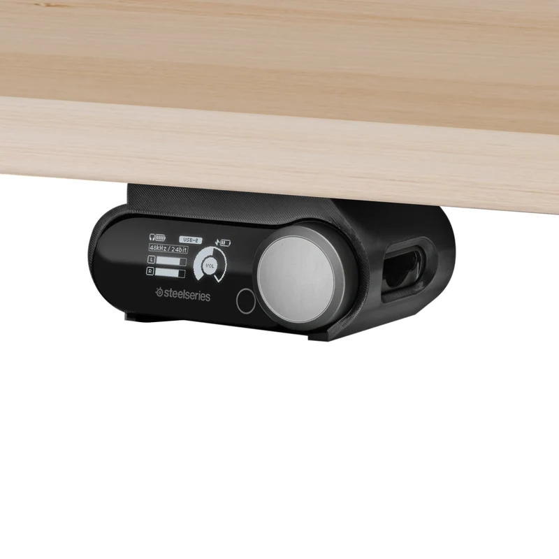 Pang-ilalim na Mount sa Mesa para sa SteelSeries Arctis Nova Pro Wireless, Nova Pro Omni at Nova Elite Base Station – Ligtas na Pagkakasya, Madaling Pagkabit gamit ang mga Turnilyo o VHB Tape