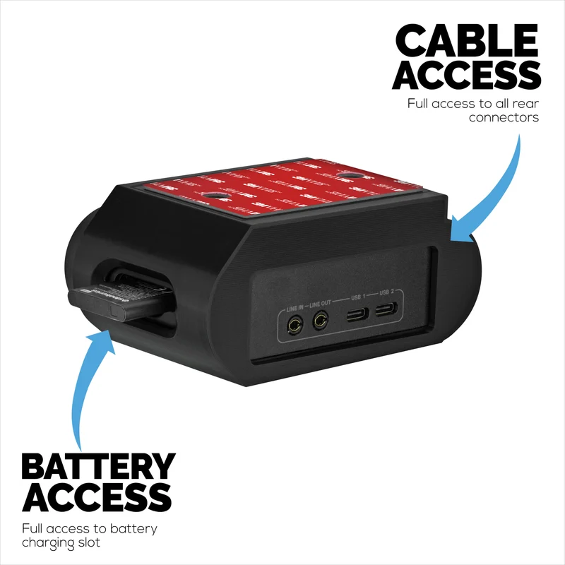 Pang-ilalim na Mount sa Mesa para sa SteelSeries Arctis Nova Pro Wireless, Nova Pro Omni at Nova Elite Base Station – Ligtas na Pagkakasya, Madaling Pagkabit gamit ang mga Turnilyo o VHB Tape