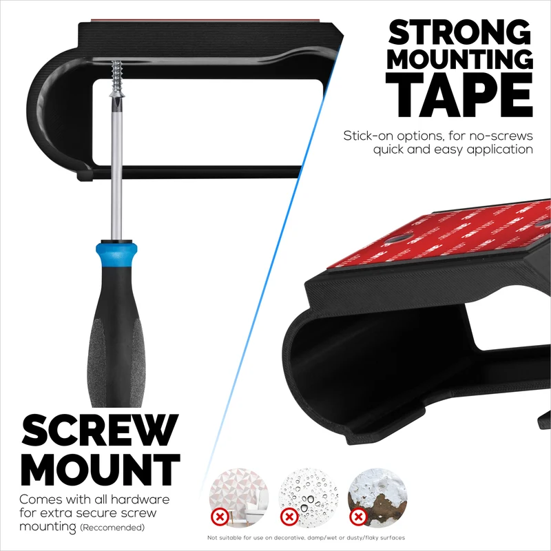 Pang-ilalim na Mount sa Mesa para sa SteelSeries Arctis Nova Pro Wireless, Nova Pro Omni at Nova Elite Base Station – Ligtas na Pagkakasya, Madaling Pagkabit gamit ang mga Turnilyo o VHB Tape