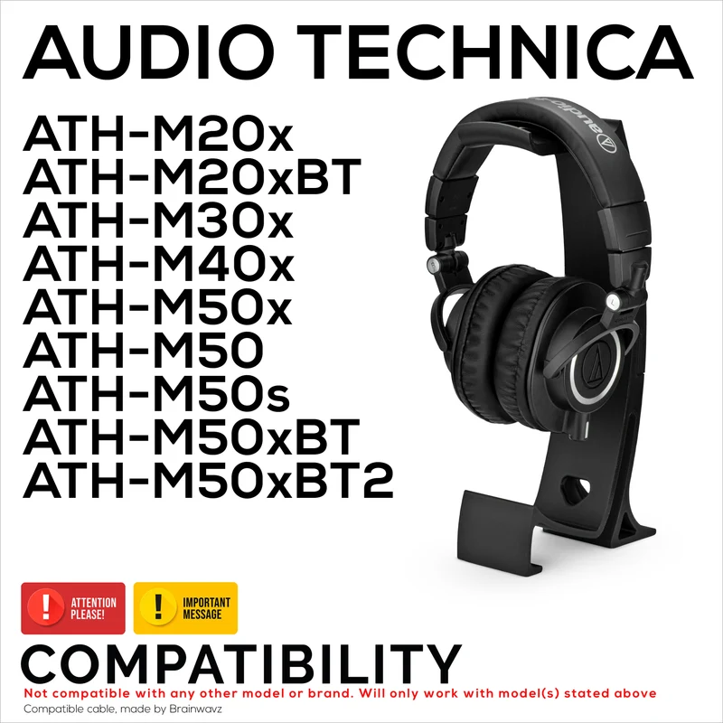 Mga Kapalit na Velor Earpad para sa Audio Technica ATH-M50X, M50xBT, M50RD, M40X, M30X, M20X Headset. Soft Velor at Memory Foam para sa Labis na Kaginhawahan