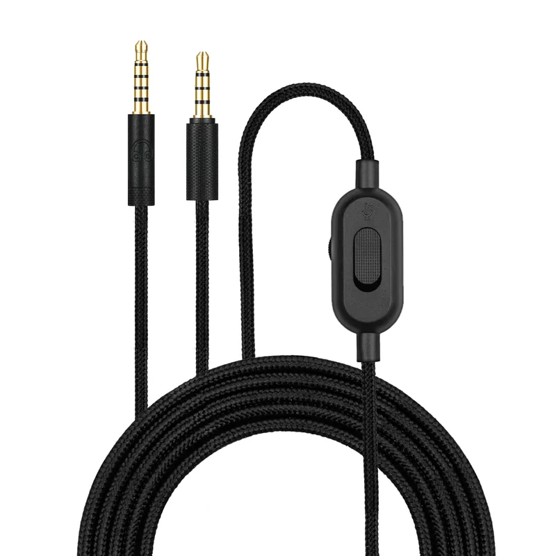 Kapalit na Audio Cable na Compatible sa Logitech G Pro, G Pro X, G433, G233 – Inline Remote na may Mute at Volume Control