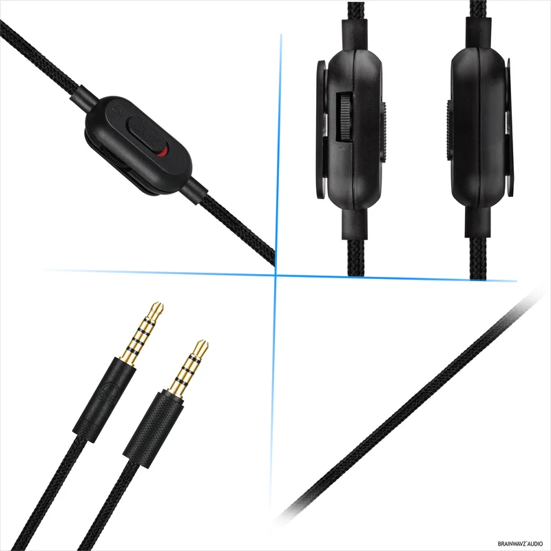 Kapalit na Audio Cable na Compatible sa Logitech G Pro, G Pro X, G433, G233 – Inline Remote na may Mute at Volume Control