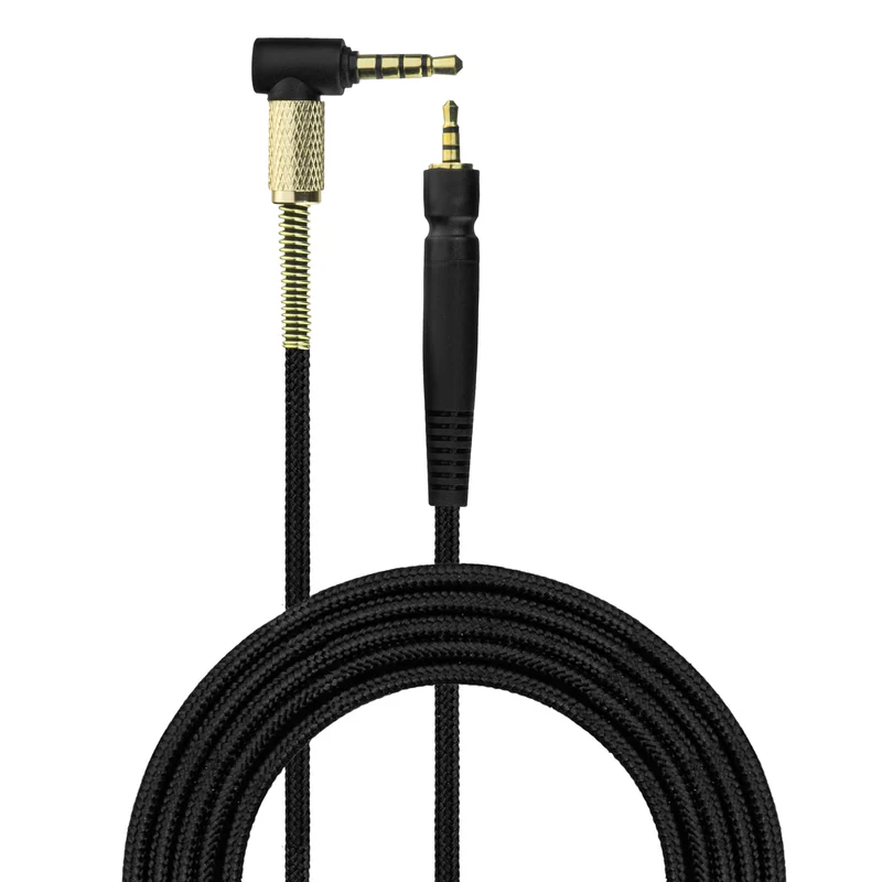 Kapalit na Audio Cable na Compatible sa Sennheiser GSP300, GSP350, GSP600 – Braided Nylon Cord, 3.5mm Right-Angle at 2.5mm Gold Plated Jacks