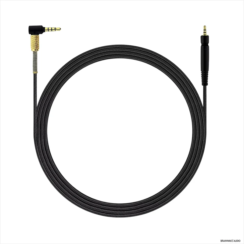 Kapalit na Audio Cable na Compatible sa Sennheiser GSP300, GSP350, GSP600 – Braided Nylon Cord, 3.5mm Right-Angle at 2.5mm Gold Plated Jacks