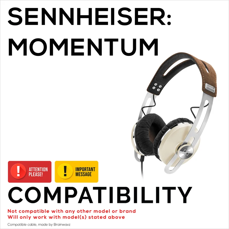 Balanseng Audio Cable na Compatible sa Sennheiser Momentum Headphones – 2.5mm Twist-Lock to 4.4mm TRRRS Balanced Gold-Plated Jacks