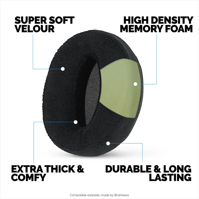 Mga Pamalit na Velour Earpad para sa Sennheiser HD4.50BT HD4.50BTNC HD450BT HD4.50SE HD4.40BT HD4.30G HD4.20S HD458BT HD450 HD400S HD 350BT. Malambot na Velour at Memorya